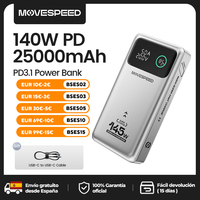 MOVESPEED M25Pro 140W Power Bank Fast Charge 145W Max 25000mAh External Battery PD3.1 Powerbank for iPhone MacBook Lenovo Laptop