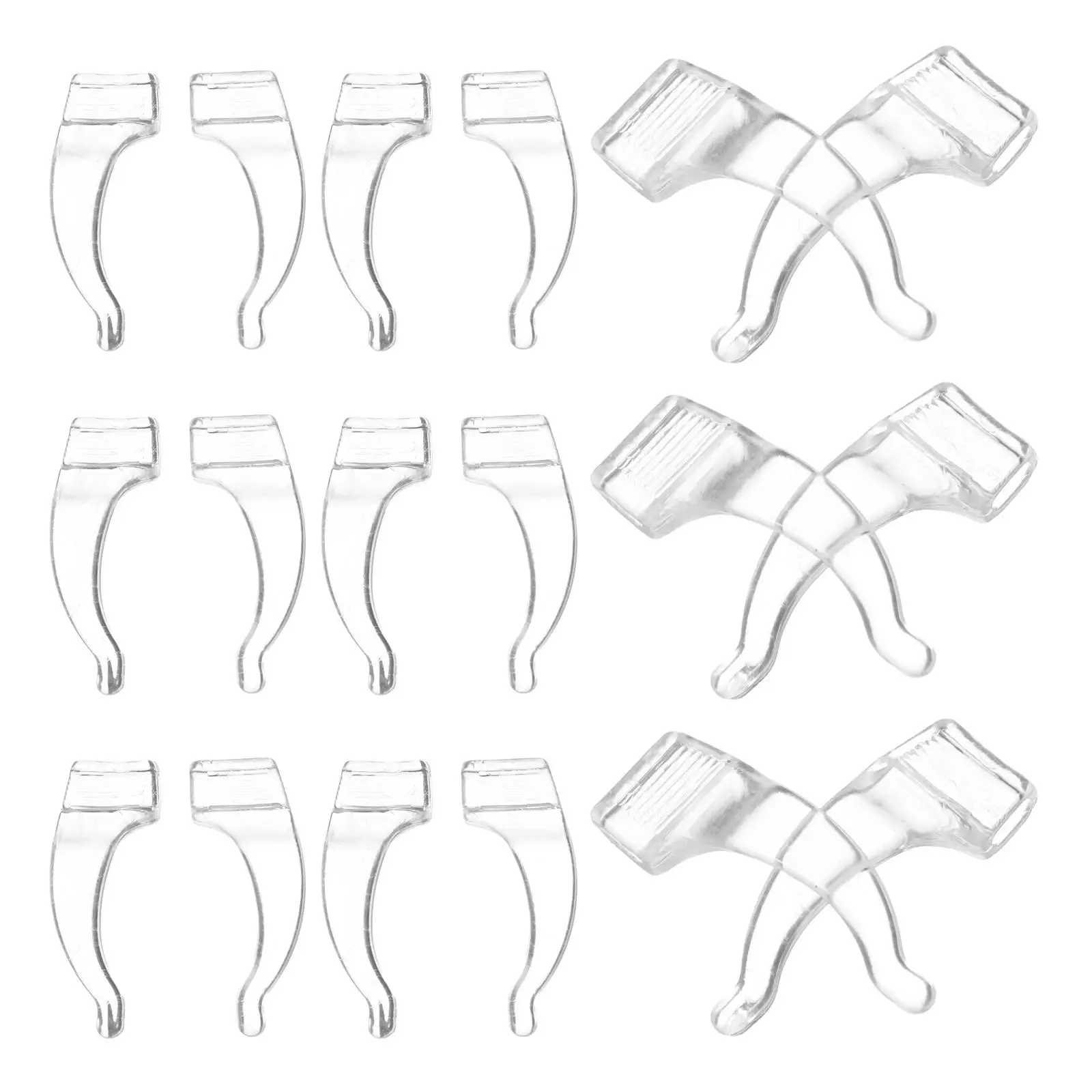 

10 Pcs Non Slip Ear Hook for Eyeglasses Comfortable Silicone Antiskid Pads Durable Use Glasses Repair Tools Accessories Clear