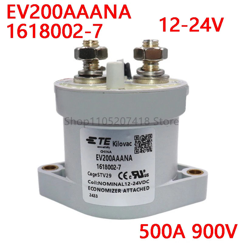 1Pcs  EV200AAANA 1618002-7 12-24V 500A 900V New energy contactor EV200 high voltage DC Relay New Original authentic