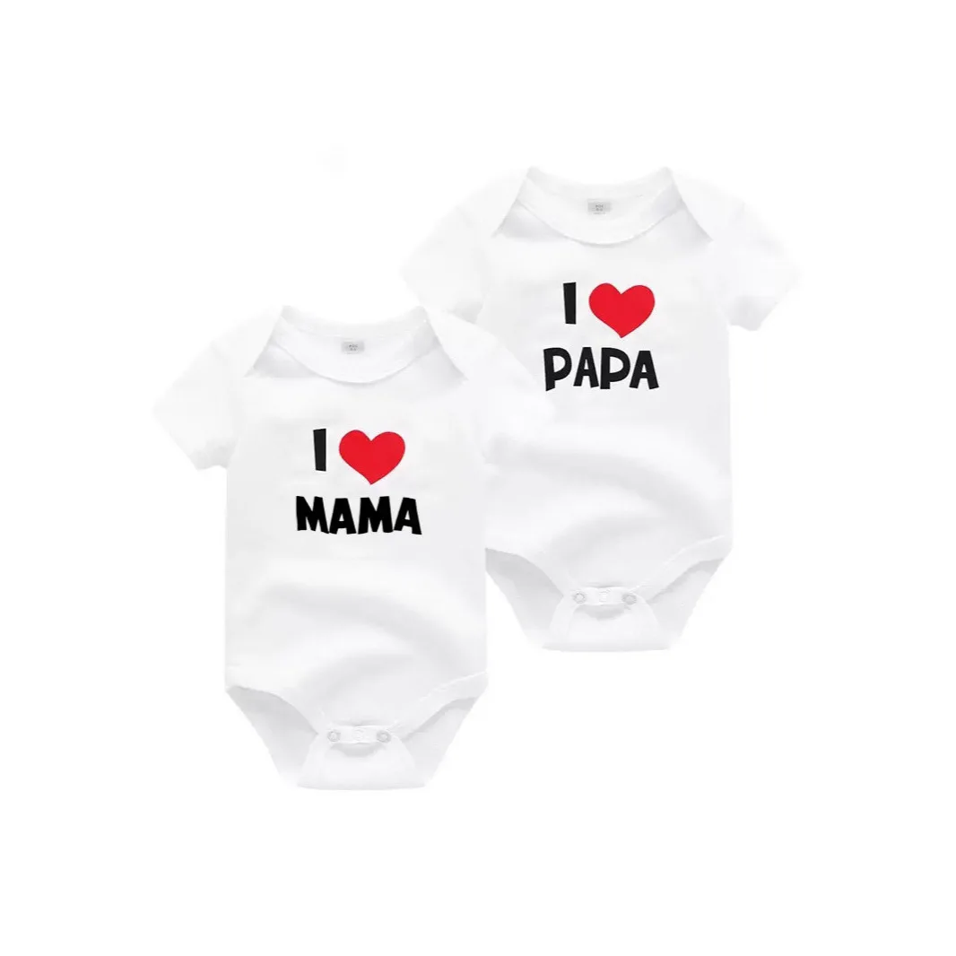 Somenie Newborn bag, fart clothes, children's clothing, Ha clothes, parent-child love style, short sleeved climbing clothes