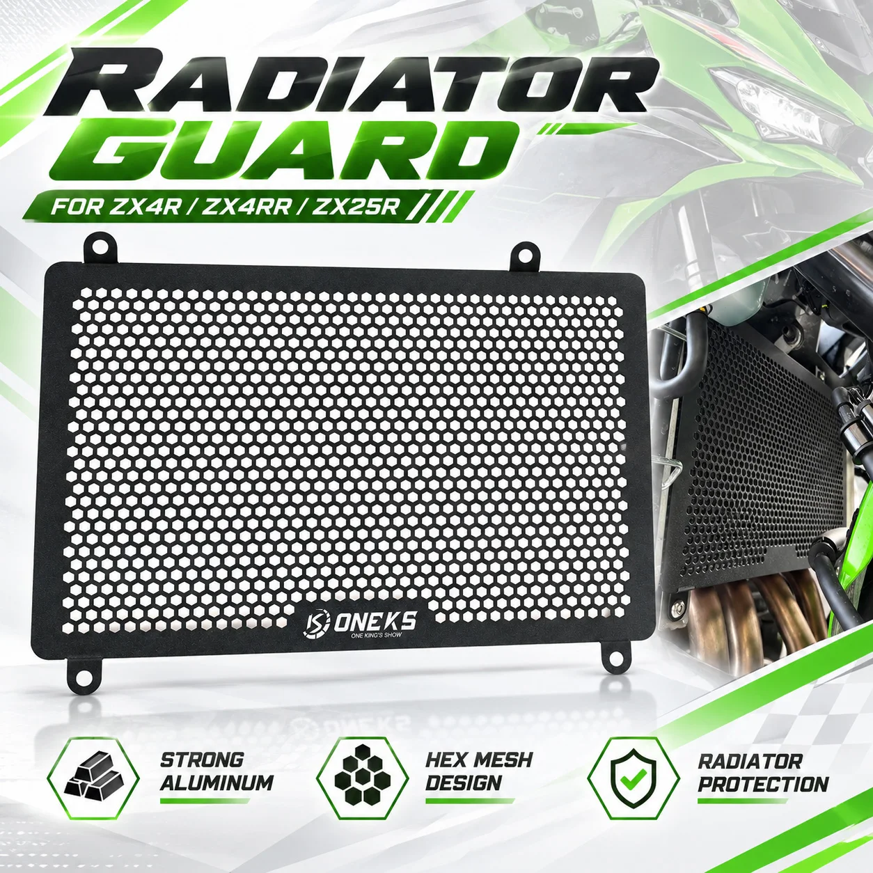 Motorcycle Accessories Radiator Grille Guard Protector Grill Cover For KAWASAKI ZX4R ZX4RR ZX-4R ZX-4 RR ZX-4R SE ZX-25R