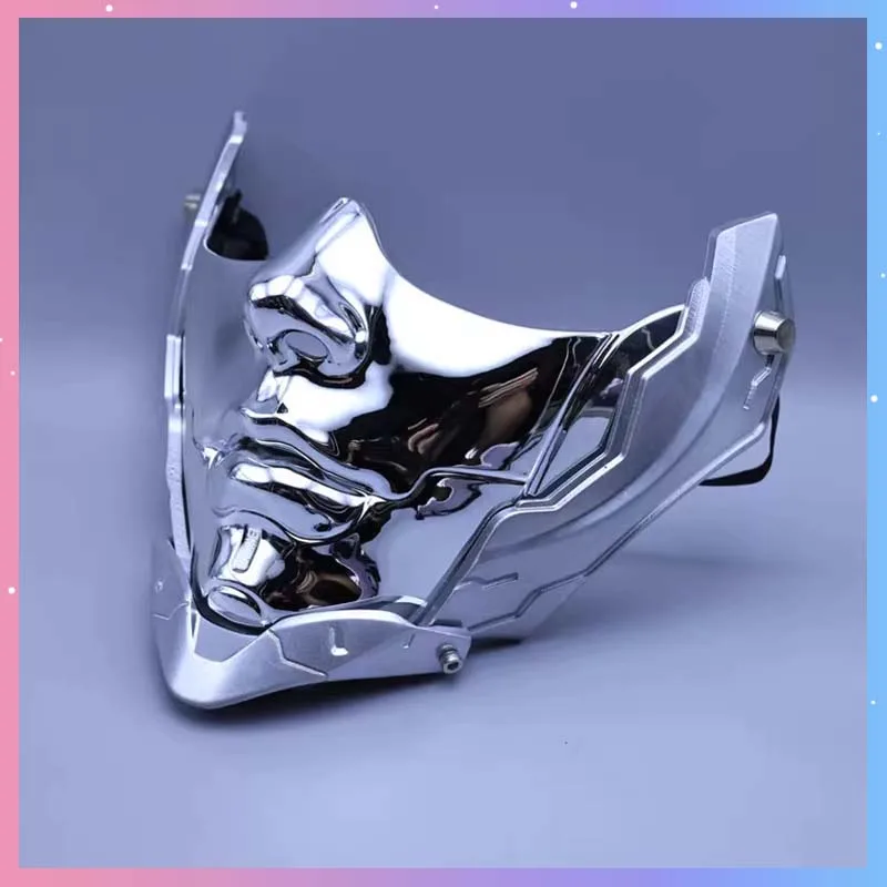 

Cyber Punk Half Face Mask Cosplay Costumes Mechanical Mask Halloween Mechanical Mask Cos Mechanical Soldier Party Props Gift