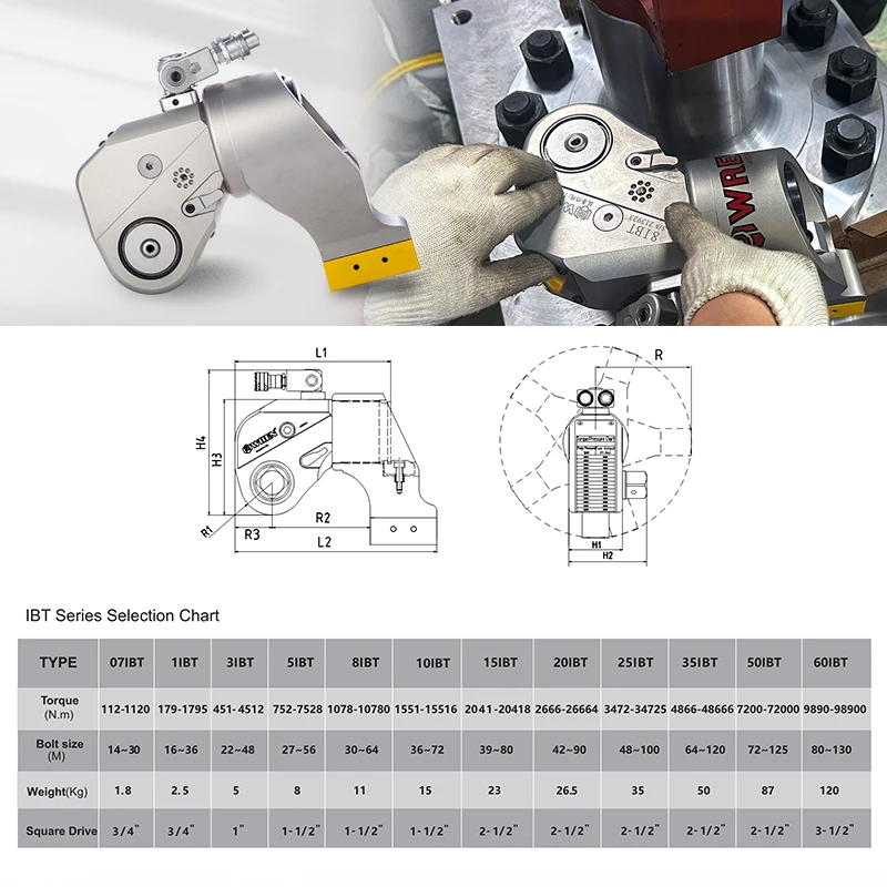 OEM Factory WREN IBT Series 700bar Hydraulic Torque Wrench Model 15IBT Bolt Tightening Tool with CE Certificate