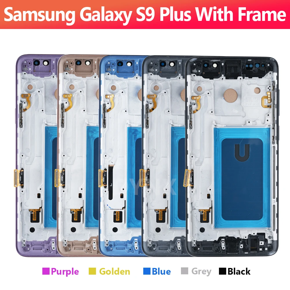 AAA+ Tested TFT For Samsung S9 Plus G965 G965F LCD Display Touch Screen with Frame, For Galaxy S9+ Display Replacement