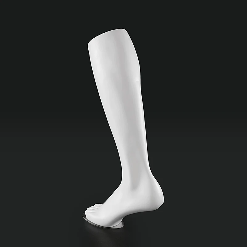 A Seamless Men\'s Leg Mannequin with Enamel Vinyl Men\'s Football Socks Stockings Left Leg Model with Magnets to Display Props