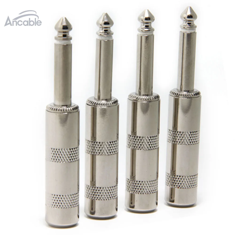 1/4 "TS جامبو المقابس لحام نوع للجيتار ، أداة ، المتكلم/ميكروفون/التصحيح كابل-6.35 مللي متر ذكر 1/4 بوصة الهاتف التوصيل