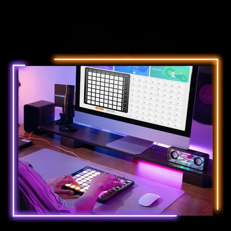 64-Key MIDI Percussion Pad Controller Stage Mixer Professional Arranger Synthesis Bluetooth view 3