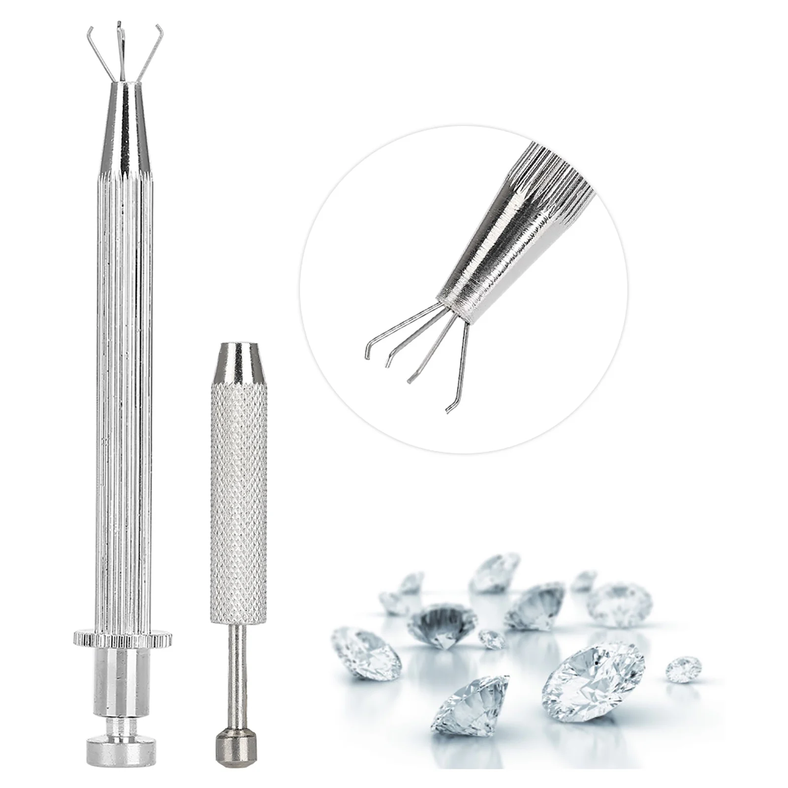 Jewelry Tools Jewelry Holder Pickup Tool  Gems Prong Tweezers Catcher Grabber with 4 Claws