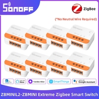 1/10 SONOFF ZBMINI-L2 Zigbee Smart Switch No Neutral Wire Two-Way Control Smart Home Automation Via Alexa Google SmartThings