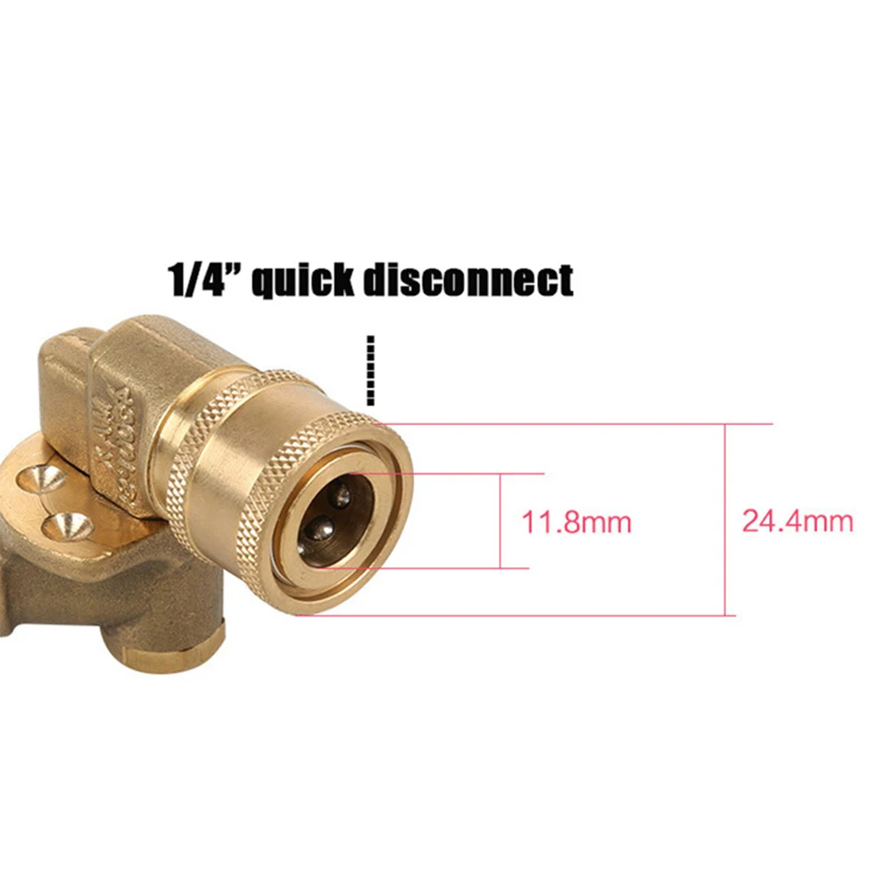 High Pressure Washer Rotary Joint Nozzle 180 Degrees Rotation 5 Angles 4500psi Stainless Steel Brass Quick Connector