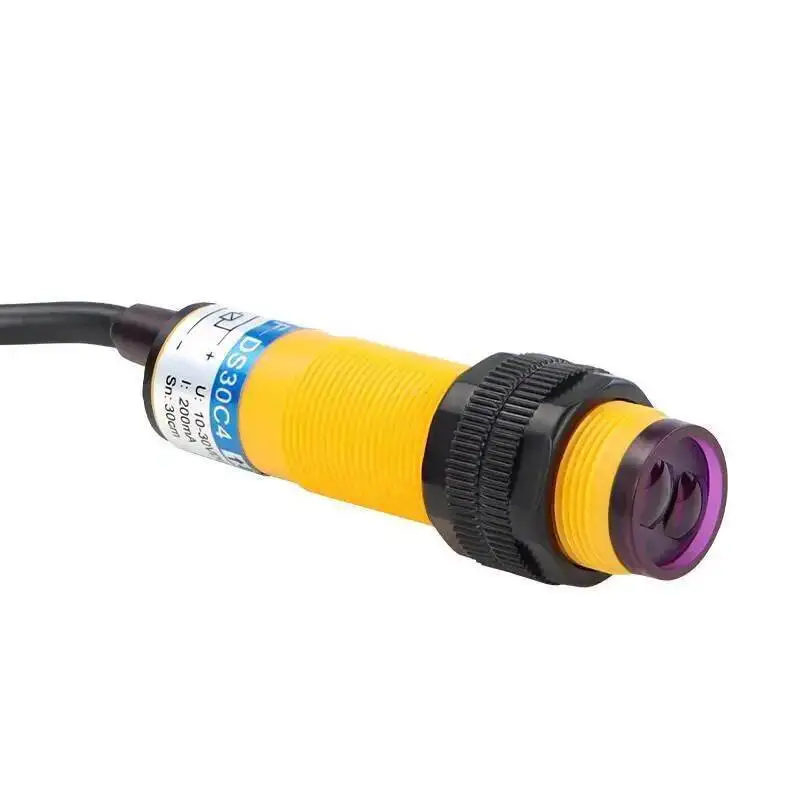 Infrared Sensor Photoelectric Switch E3F-DS30C4 Diffuse Reflection Sensor NPN Normally Open Three-Wire Adjustable 24V