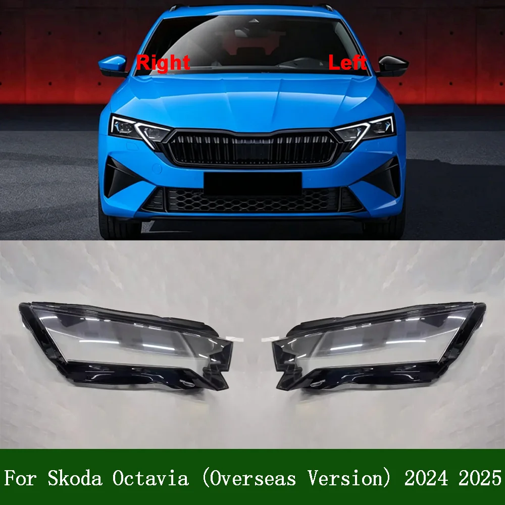 

For Skoda 2024 2025 Octavia (Overseas Version) Accessories Lampshade Headlight Shell Car Front Headlight Lens Cover Lights Shell