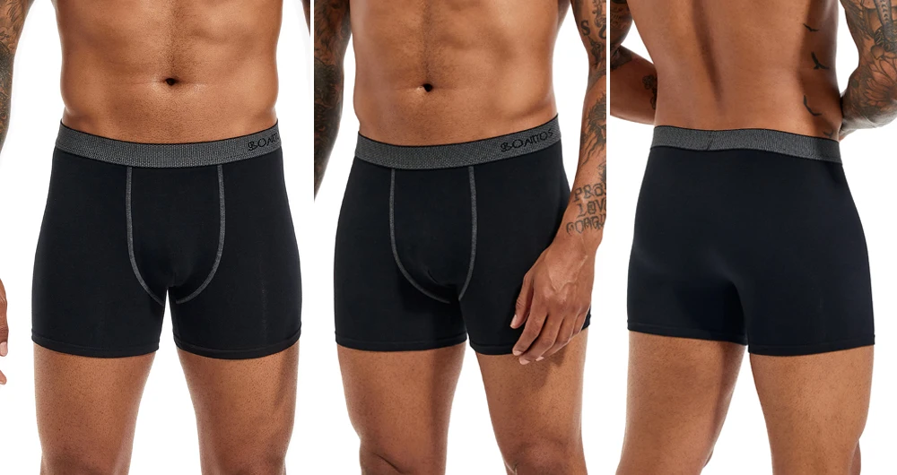 6 teile/paket Boxer Briefs Einfarbig Schlüpfer der Männer Baumwolle Unterwäsche Männer Unterhosen Brief Elastische Bund Mann Undrewear Shorts – Detail 8