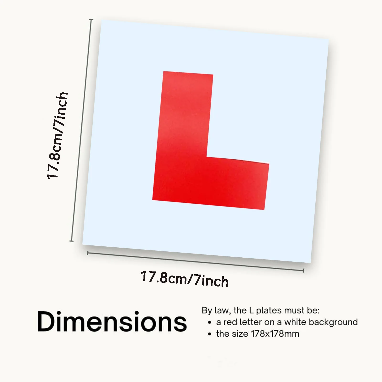 Fully Magnetic Car L Plates - 1 or 2 Pack Extra Thick Strong Magnetic Learner Plates, Easy to Attach & Remove, No Scratching Pai
