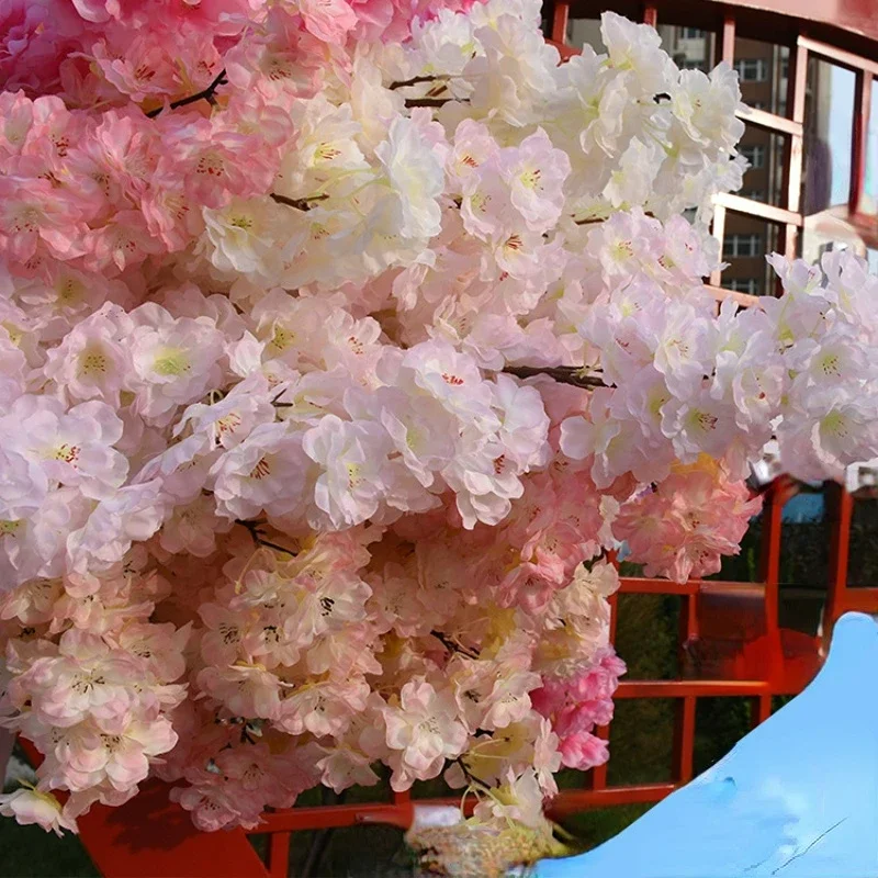 100cm Künstliche Blume Kirschblüte Zweig Blossom Peach Blossom Kirsche Zweig Hochzeit Dekoration Gefälschte Blume Hause Dekoration