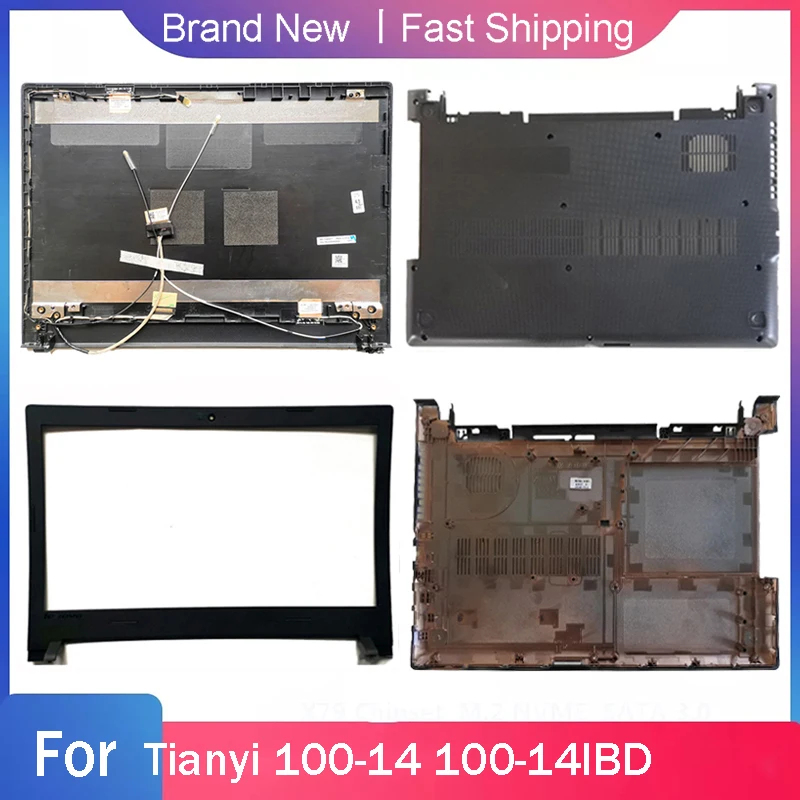 New Bottom Base Case For Lenovo Tianyi 100-14 100-14IBD Series Laptop LCD Back Top Cover Front Bezel Rear Lid Black A C D Shell