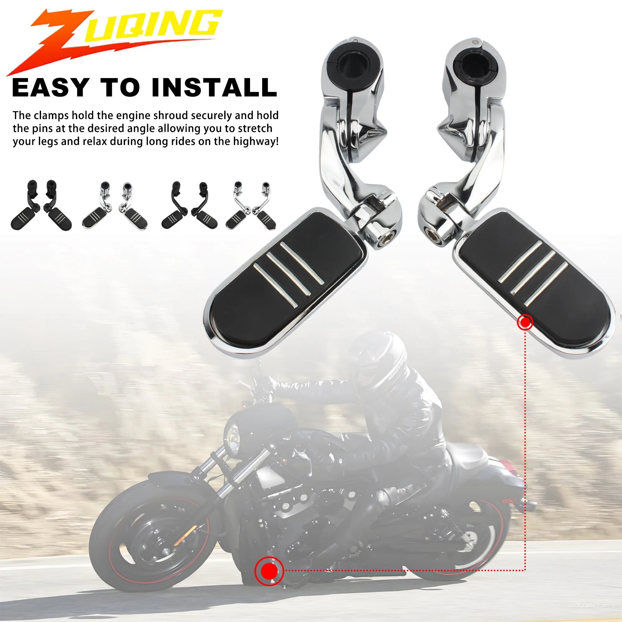 

Universal Motorcycle Foot Pegs For Off-Road Dirt Pit Bike CNC Aluminum Alloy Replacement Footpegs Accessories Anti-Slip Pedals