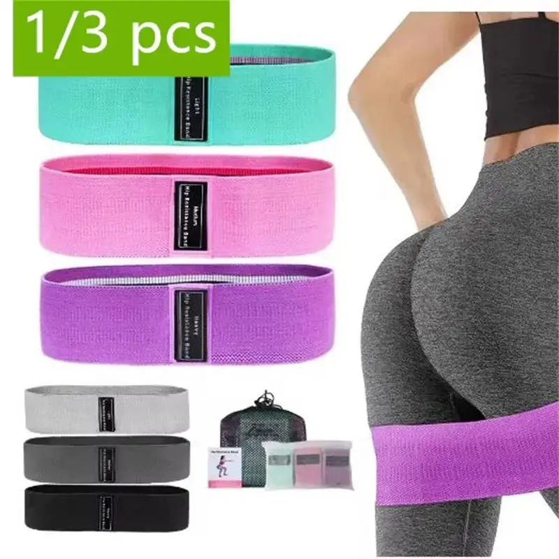 Fabric Resistance Hip Booty Bands Glute Thigh Elastic Workout Squat Circle Stretch Fitness Strips Loops Yoga Gym Equipment
