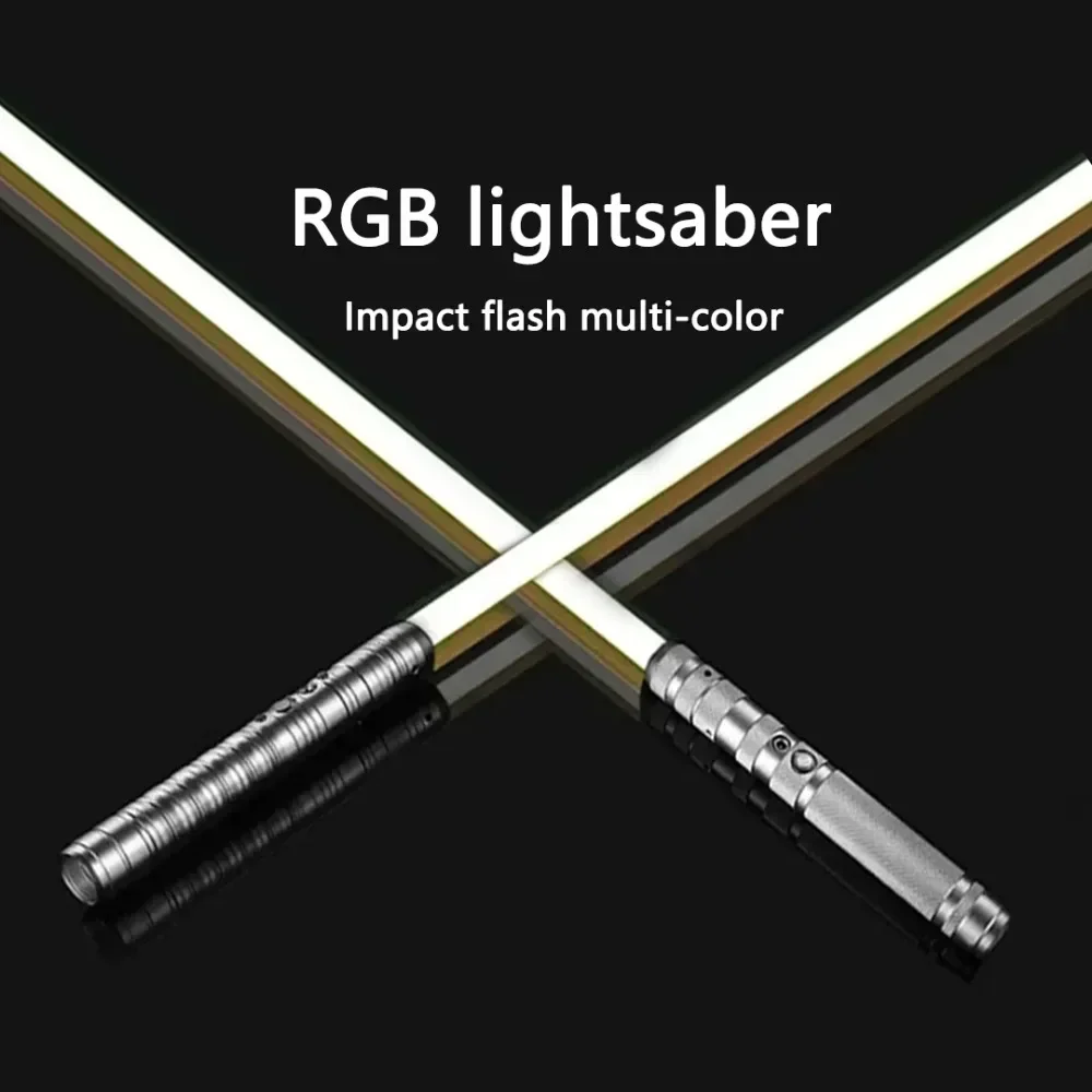 RGB Metal Lightsaber Laser Sword Sabre De Luz FOC Rave Weapon Dueling Flashing Toy 7 Color Changing  Kpop Lightstick