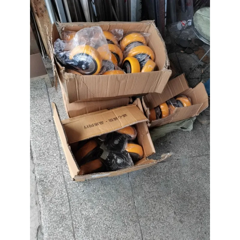 عمر خدمة طويل، عجلة قفل عالية التحميل 5 6 بوصة TPE عجلة لوحة صناعية للعربة