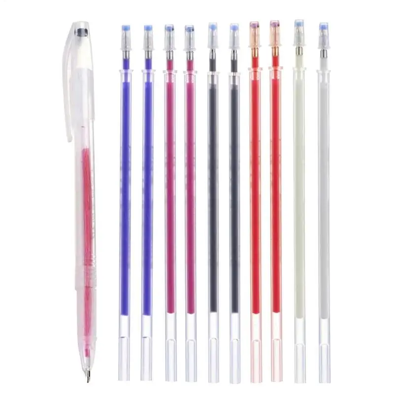 

10pcs Heat Erasable Pen High Temperature Disappearing Fabric Marker Tailoring Fabric Pens Set Sewing Fabric Marker