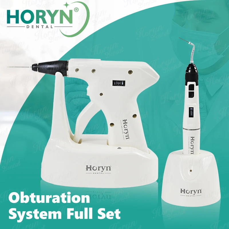 

2 in 1 Dental Endo Obturation System Hot Melt Filling Gun Pen OLED LCD Display 4PCS Heating Tip Endodontic Dentistry Tools
