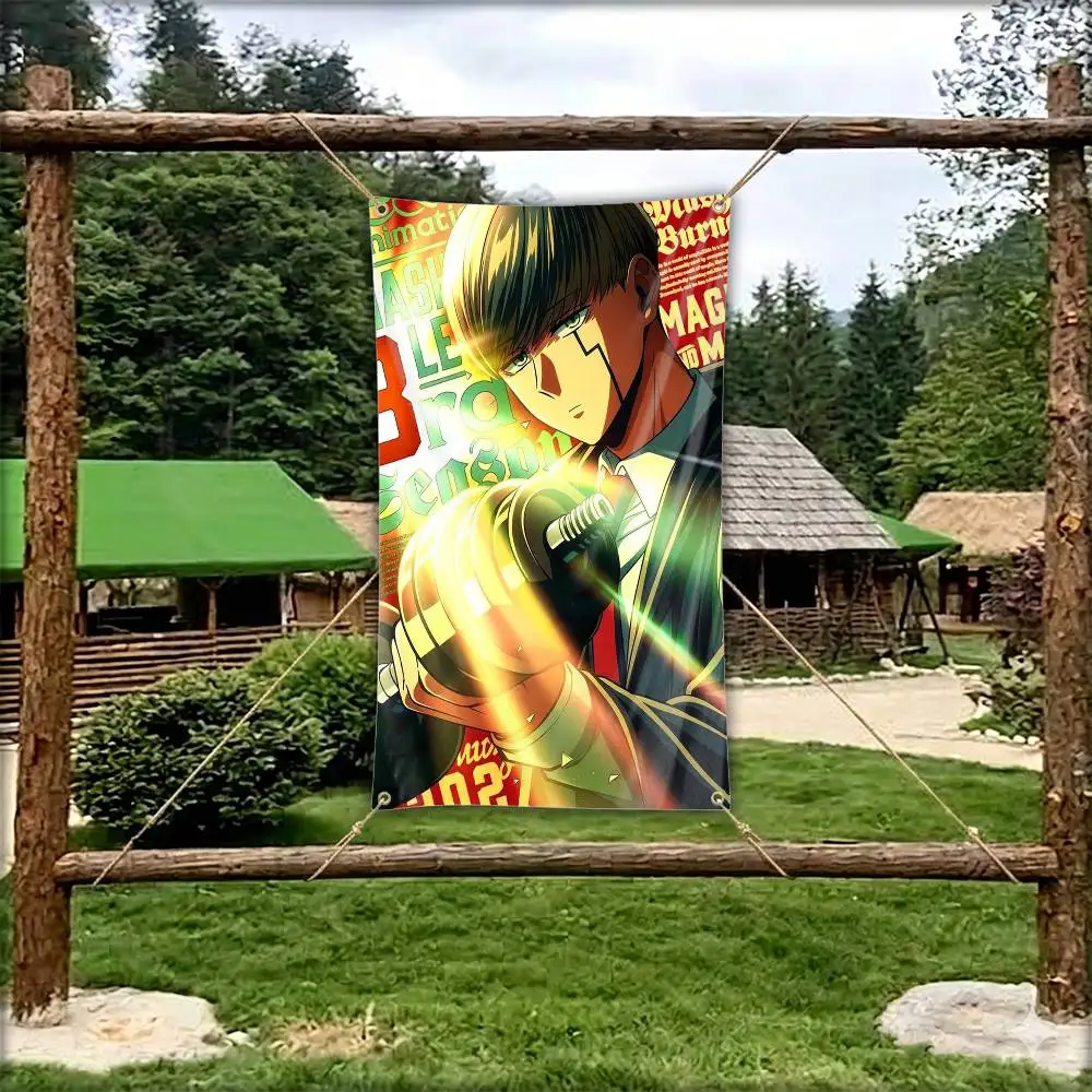 M-Mash Burnedead From M-Mashle Flag Tapestry Banner for Bedroom Living Room Outdoor Camping Custom Supported