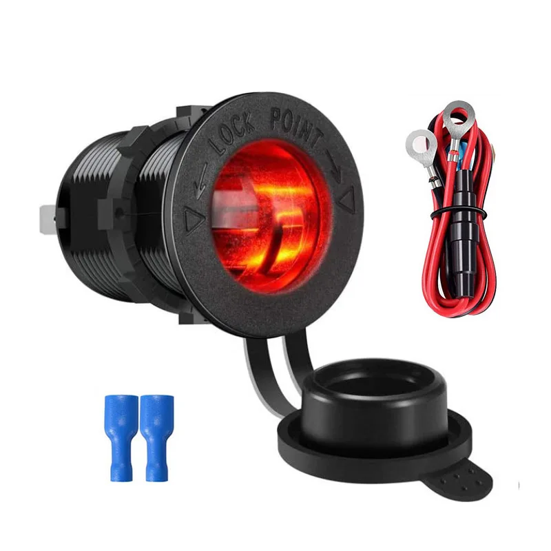 Sigarettenaansteker Auto Marine Motor ATV RV Aansteker Stopcontact Stopcontact Bakje 12V Waterdichte Stekker