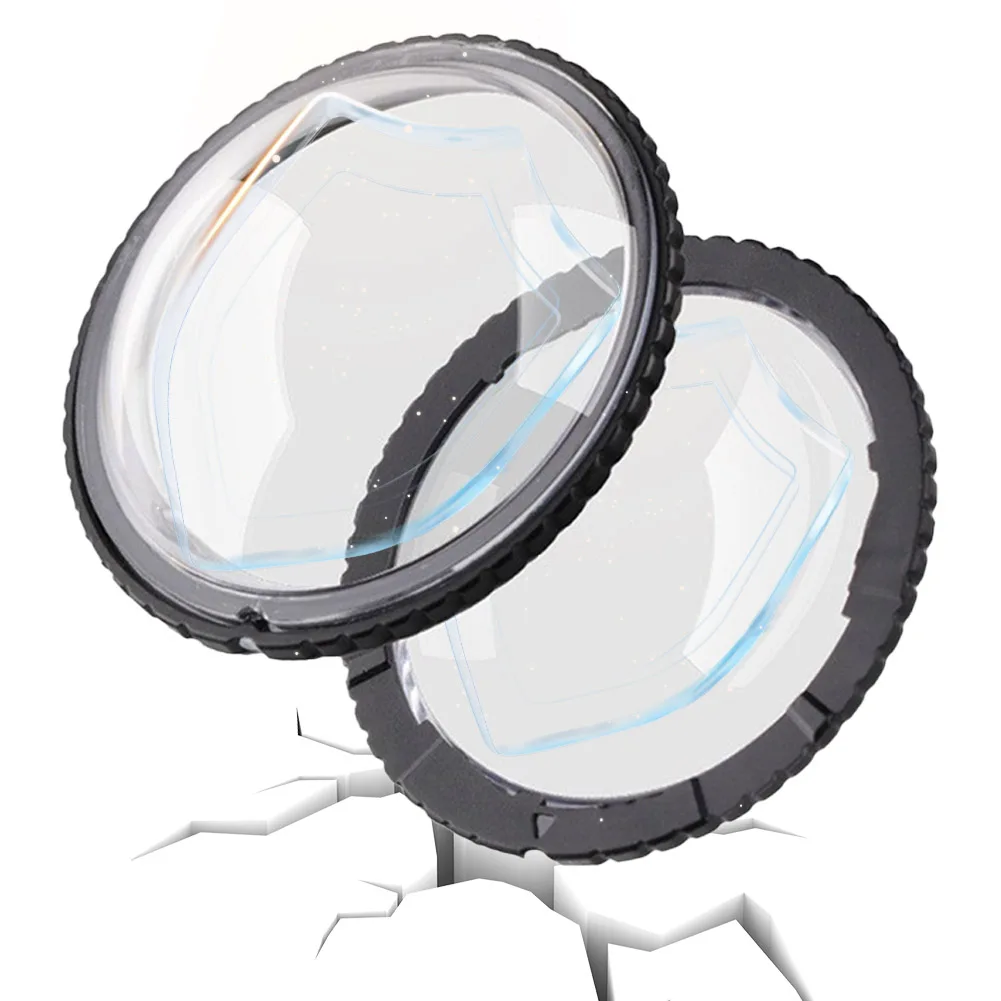 Lens Guards for Insta360 X4 Lens Protector Tempered Glass Front Back Camera Lens Guards Cap Anti-Scratch Glass Protective Cover