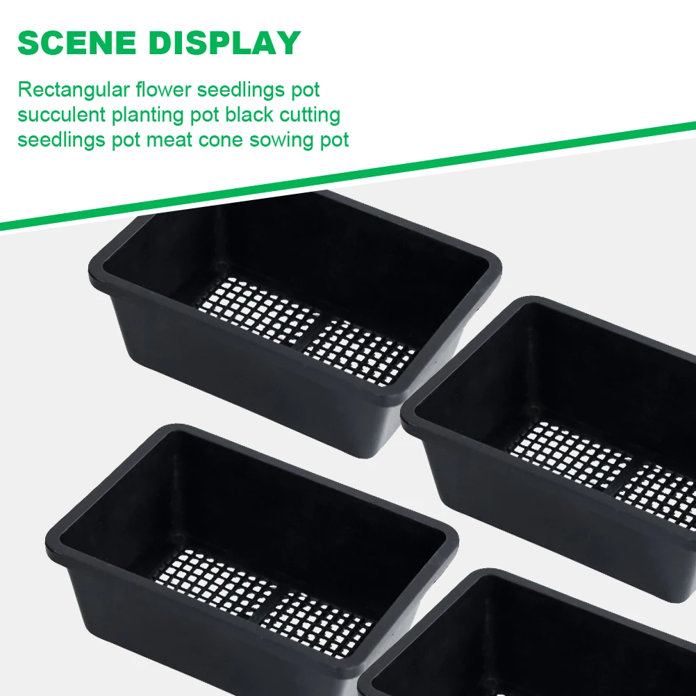

10 pcs Plant Nursery Lightweight PP Potting Seedling Growing Germination Tray for Garden Balcony Sowing Plate Planter Tray