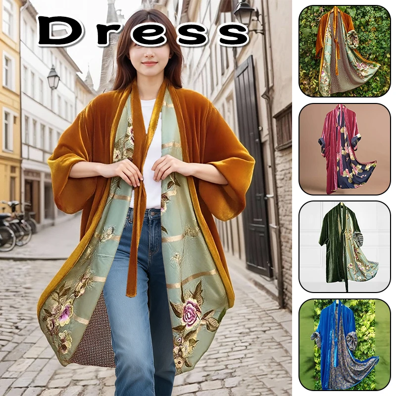 

Velvet Large Size Digital Flower Print Dress Korean With Long Sash Sleepwear One Shoulder Polyester Fiber Mini Midi Dress New