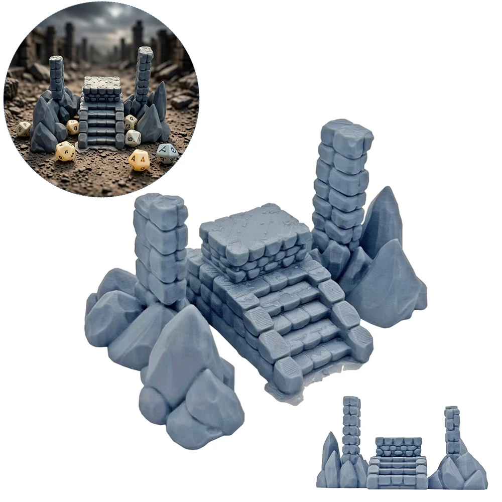 3D Printed Fantasy Terrain Pack Altar Miniature for D&D RPG Wargaming Miniature Unpainted