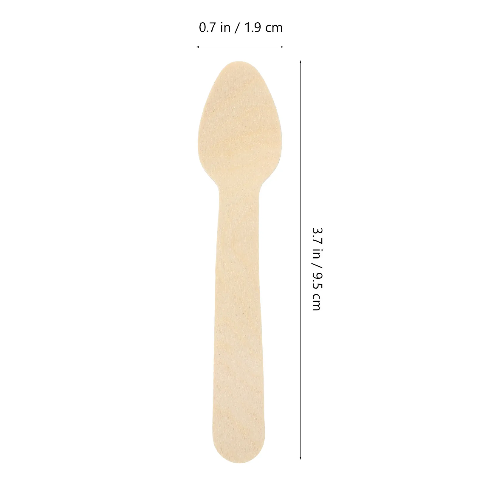 100Pcs Wooden Ice Cream Spoons Disposable Mini Dessert Spoons Smooth Surface Safe for Cake Yogurt Tasting Scoops Small Serving