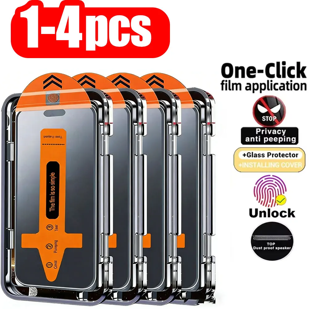 

1-4PCS Auto-Dust Privacy Screen Protector For Xiaomi 15 15T 14 13 14T 11T 11T Pro 12T 10i 10T 11X Full Cover Easy Install Glass