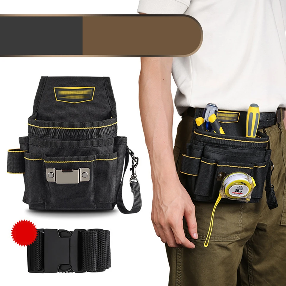 Belt Tool Bags, Heavy Duty Tool Pouch Waterproof Waist Tool Organizer for Carpenters & Home Improvements  WH016