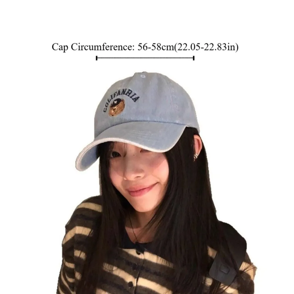 الأزياء الكورية الدب التطريز قبعة القطن تنوعا الرجال النساء قبعة بيسبول الحلو بلون Snapback قبعة أقنعة #6