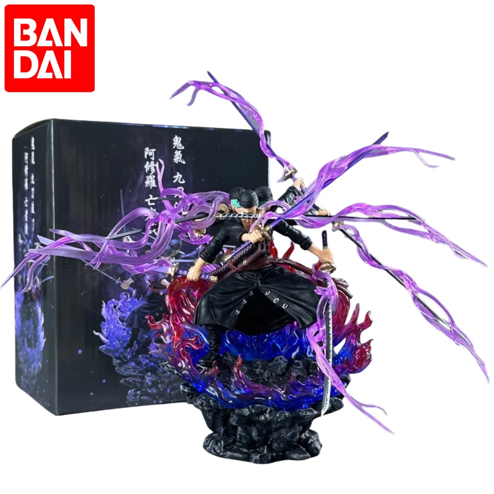 One Piece Wano Country Devil May Cry Zoro Figure Model Onishima Asura Three-Headed Six-Armed Nine-Knife Flow Zoro Ornament Toy