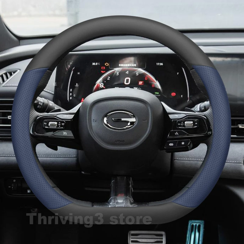 

Leather Car Steering Wheel Cover For GAC Trumpchi EMPOW GS3 Emzoom 2021-2026 Non-slip Auto Steering Wheel GAC EMPOW Accessories