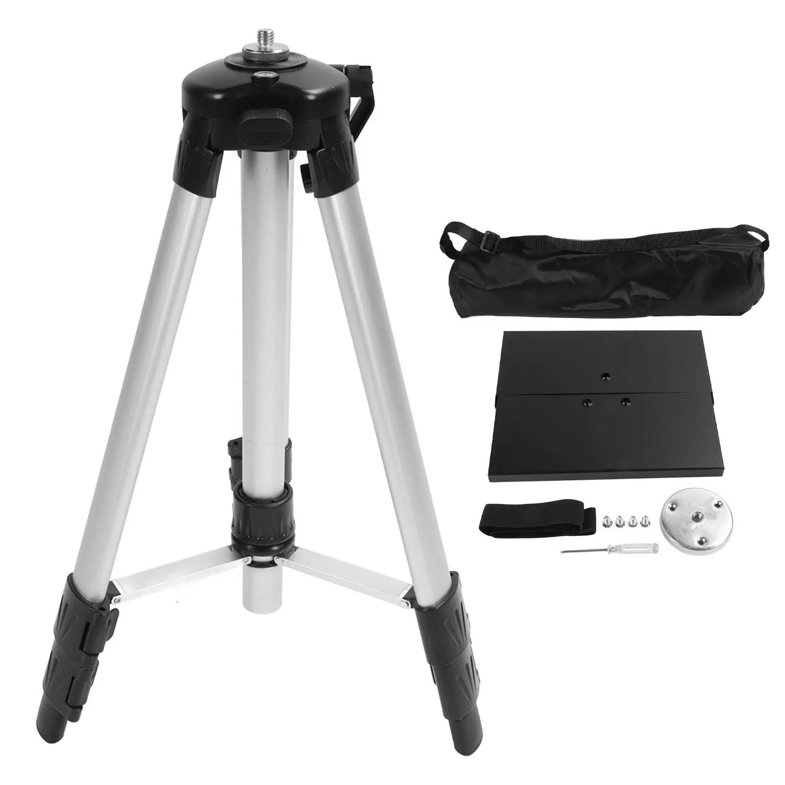 Adjustable Laptop Tripod Stand - Lightweight 3.8ft Height Floor Stand with Foldable Tray for home & Indoor Use