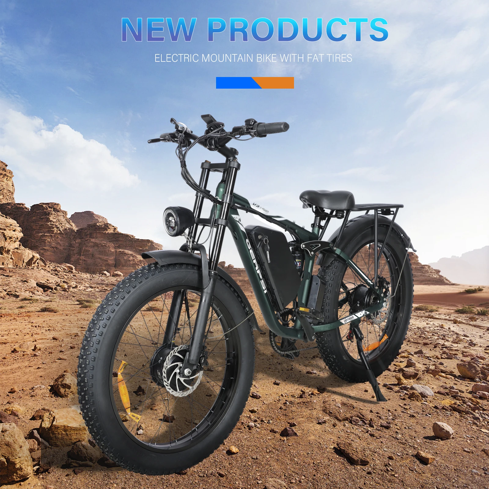 دراجة كهربائية جبلية DP2603 3000 واط محرك مزدوج 52 V32AH بطارية مدينة ركاب دورة كهربائية 26 بوصة الفرامل الهيدروليكية E-الدراجة الكبار #2