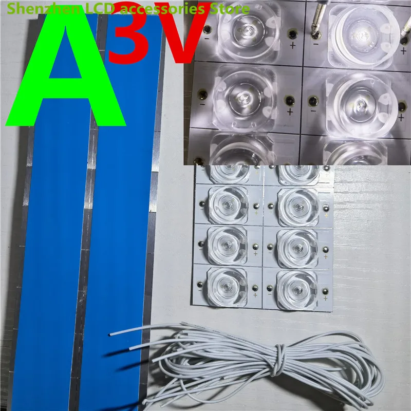 100% جديد جودة عالية 3 فولت 6 فولت 3 فولت مصلحة الارصاد الجوية حبيبات مصباح مستديرة متفاوتة الأحجام مع عدسة بصرية فليتر ل 32-65 بوصة LED إصلاح التلفزيون 32LB 39LB 42LB 47LB 55LB