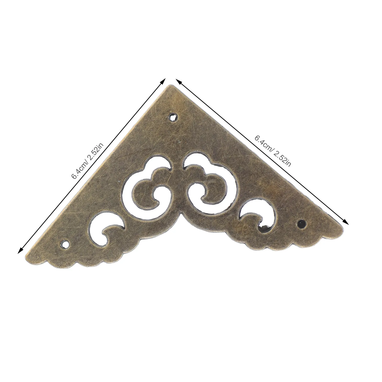 8Pcs Zinc Alloy Corner Guards Elegant Floral Hollow Design Heavy Duty Furniture Protector Metal Corner Brackets for Box
