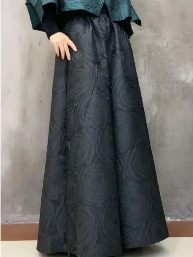 

Женские свободные брюки Vefadisa, черные, красные, с принтом роз, трапециевидные Брюки с широкими штанинами, повседневные Модные подходящие ко всему ZXY835A на лето 2024