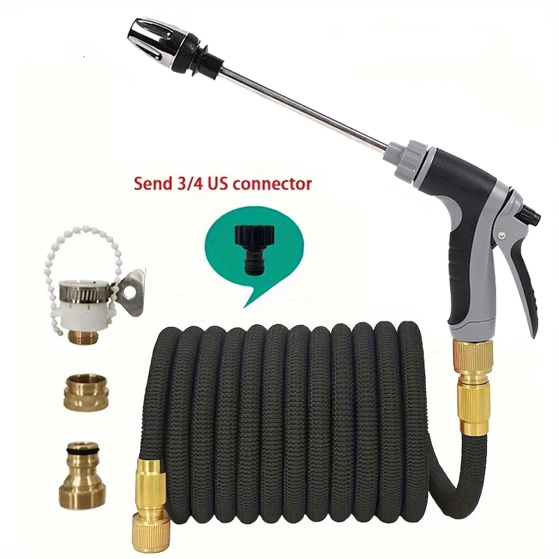 

Пистолет для полива высокого давления, гибкий шланг, более износостойкий, прочный, с регулируемым распылением, для полива газонов ﻿