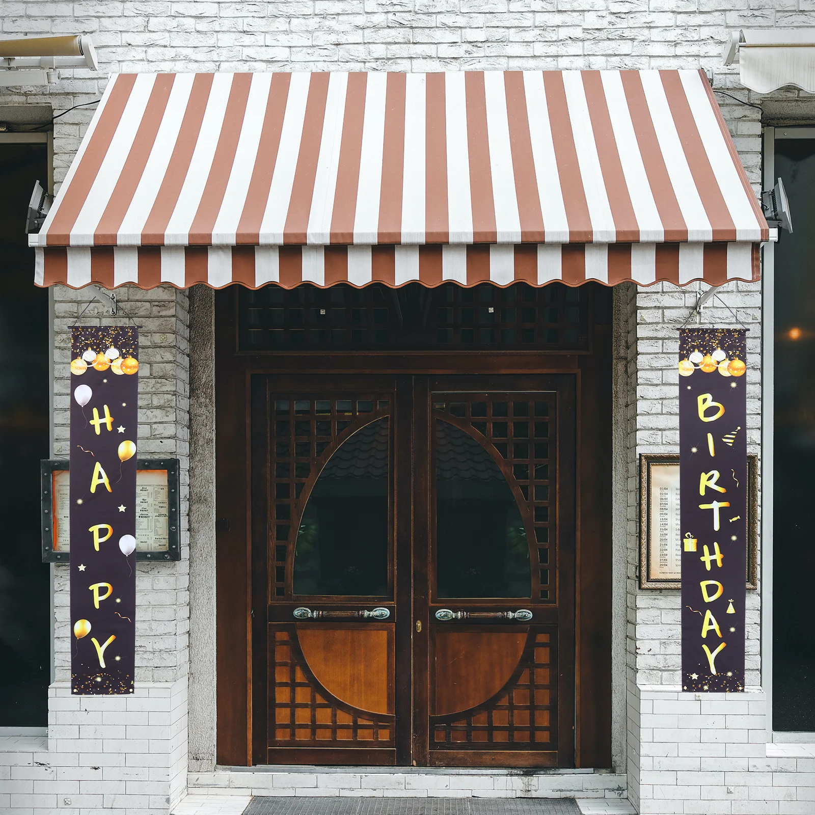 

1Pair Birthday Hanging Banner Door Decor Design Strong Fabric Bright Style Party Occasion Front Door Display