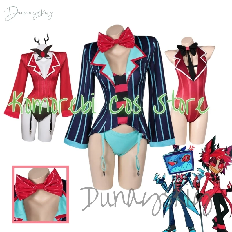 

Vox Alastor Cosplay Lingerie for Women Cosplay Anime Cartoon Hotel Cosplay Fantasia Costume Disguise Adult Halloween Carnival