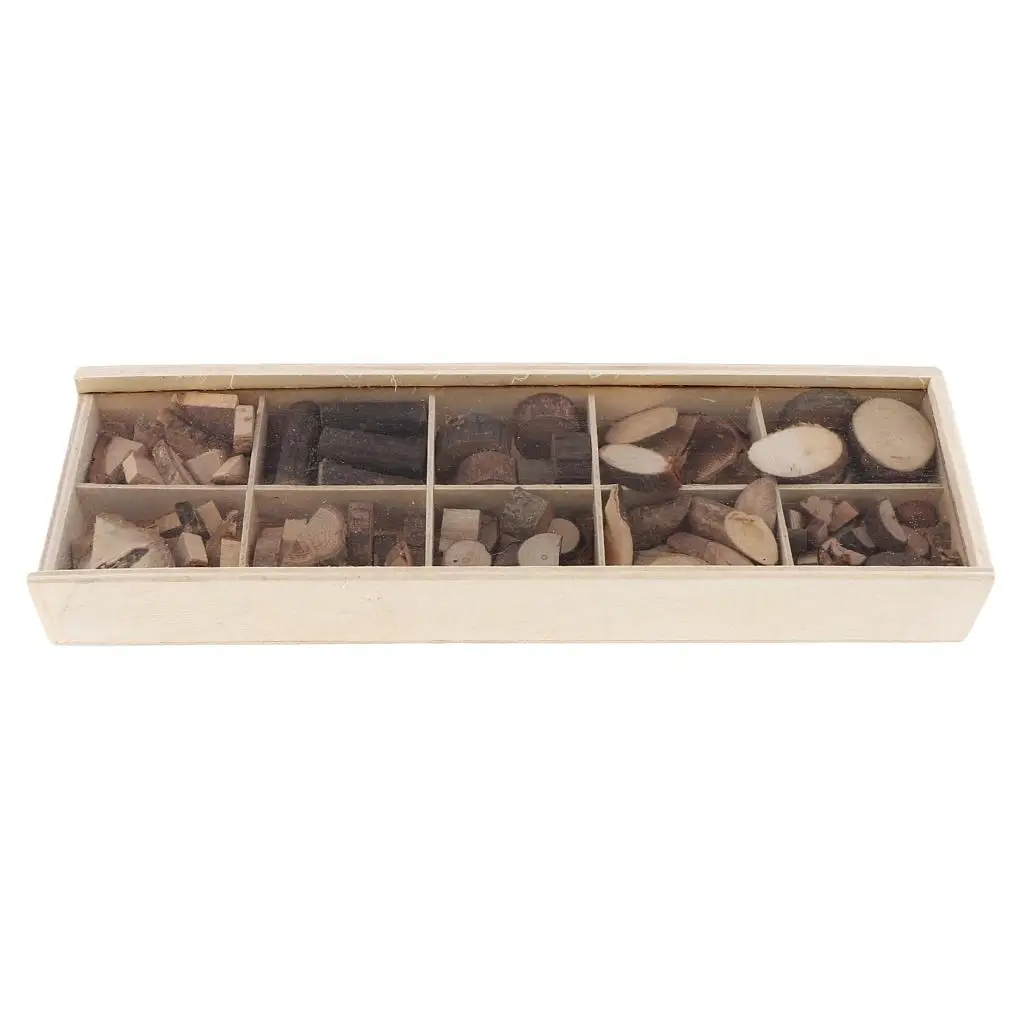 Boîte en bois rustique pour numéros de table, porte-cartes, tranches de bûches d'arbres, 0.5 - 6 cm