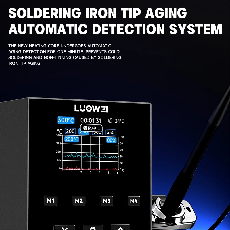 LUOWEI SS01 200W Estação de solda de alta potência com tela inteligente Dual ModeIs Estação de retrabalho de soldagem eletrônica