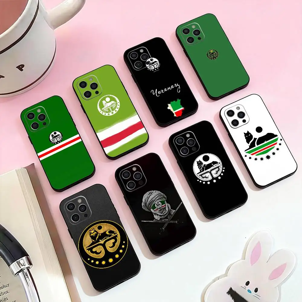 

Art Chechen Coat of Arms Phone Case For iPhone 17,16,15,14,13,12,11 Plus,Pro,Max,XS Silicone Soft Cover