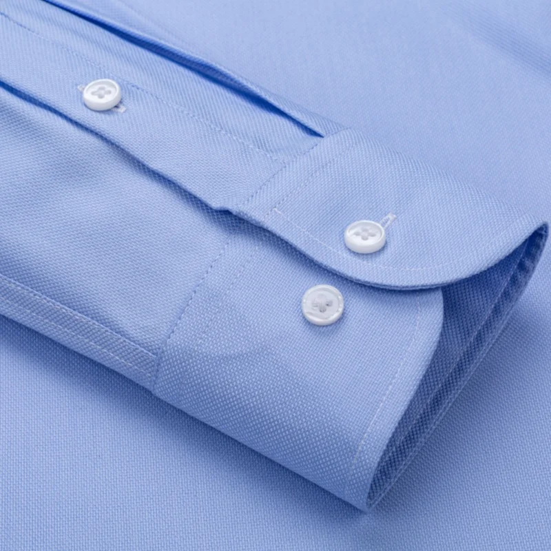 High-end Bamboo Fiber Men's Shirt Long Sleeves Slim Fit Anti-Wrinkle Camisa Social Business Office Work white shirts Men S-4XL